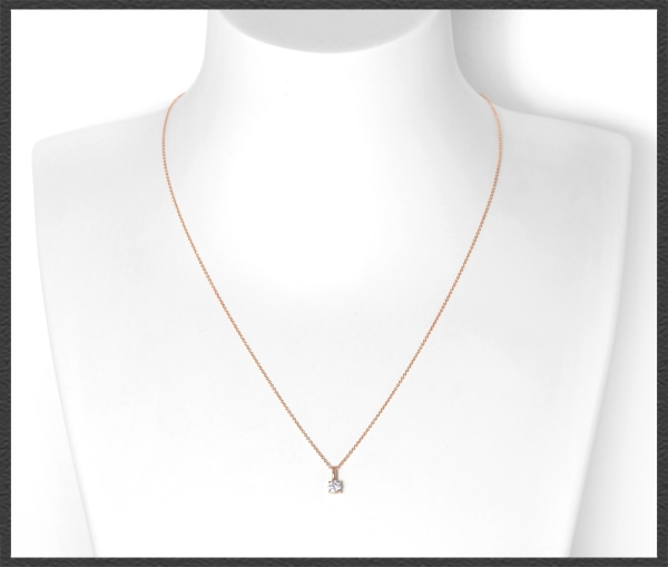 Brillant Collier 585 Gold; 0,33ct, VS2; DGI Zertifikat